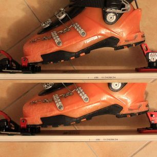ATK Raider 12 - nejvyšší a střední stupeň podpěry pod patou