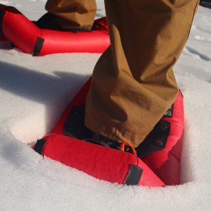 Nafukovací sněžnice SmallFoot za pochodu skýtají dobrou stabilitu