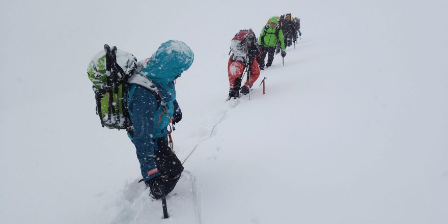 Testování bundy Ternua Alpine Pro Jacket M během výstupu na Cevedale