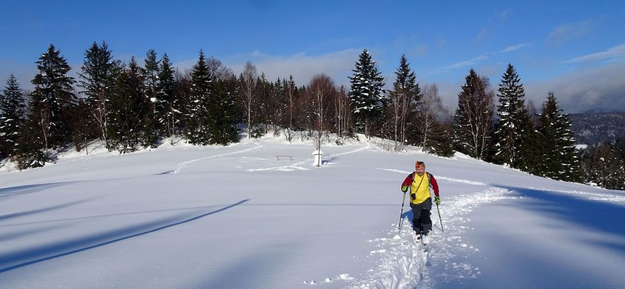 Boční hřeben Javorníků u kapličky Naděnka