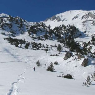 Dojezd z Vihrenu, Pirin.