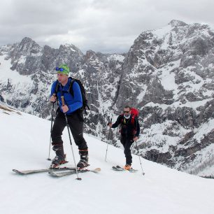 Stoupání na vrchol Nad Šitom glava, Julské Alpy
