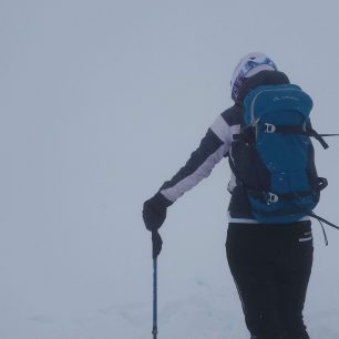 Testování batohu Vaude Back Bowl 22 nad chatou Amerger hütte. Redakce Světa outdooru
