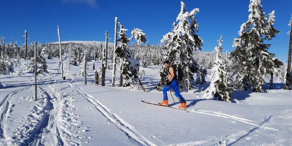 Kralický Sněžník (1423 m) – skialpový okruh z Dolní Moravy přes Podbělku (1308 m) a Sušinu (1321 m)