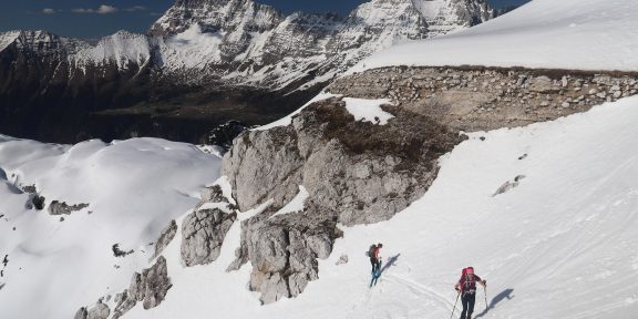 Meteostanice (2205 m) – skialpová túra nad Sella Nevea přes sedlo Sella Bila Pec (2005 m)