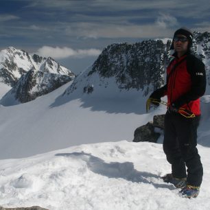 Autor na vrcholu Pico de Maladeta