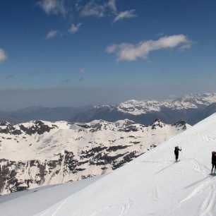 Část výstupu na Pico de Maladeta nad chatou La Renclosa