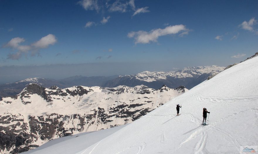 Část výstupu na Pico de Maladeta nad chatou La Renclosa