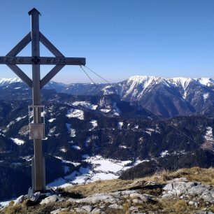 Vyhlídka od kříže na Grasbergu do Hochwildalpen