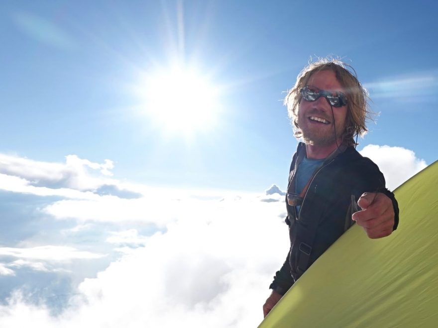 Pavel Kořínek na Nanga Parbat v C4 v 7 500m, rok 2018.