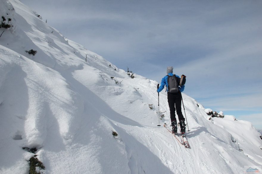 Nejstrmější úsek na Stubwieswipfel (1786 m)