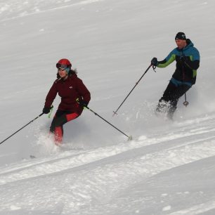 Pod Dvoračkami jsme měli štěstí i na trochu prašanu