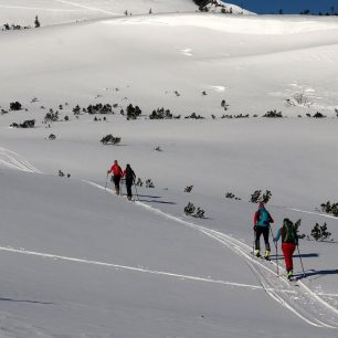 Dámské skialpinistické družstvo míří na Jochspitze