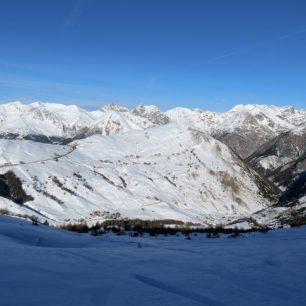 Pohled zpět do údolí na Livigno