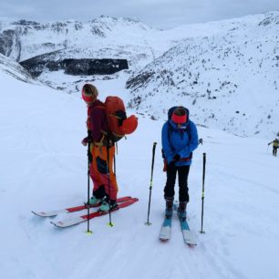 Zatím je to jen kousek nad údolím na svazích Monte della Neve (2785 m)