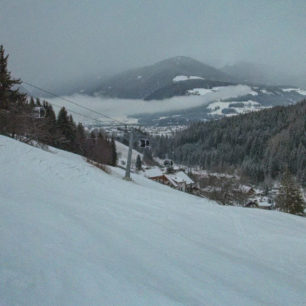 Kronplatz, vyhlášené lyžařské středisko v Jižním Tyrolsku v italských Alpách.