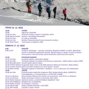 Program Setkání skialpinistů 2022