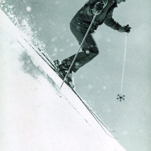 Ladislav Jón na plotnách v Kotelních jámách, 70.–80. léta, archiv Ladislava Jóna