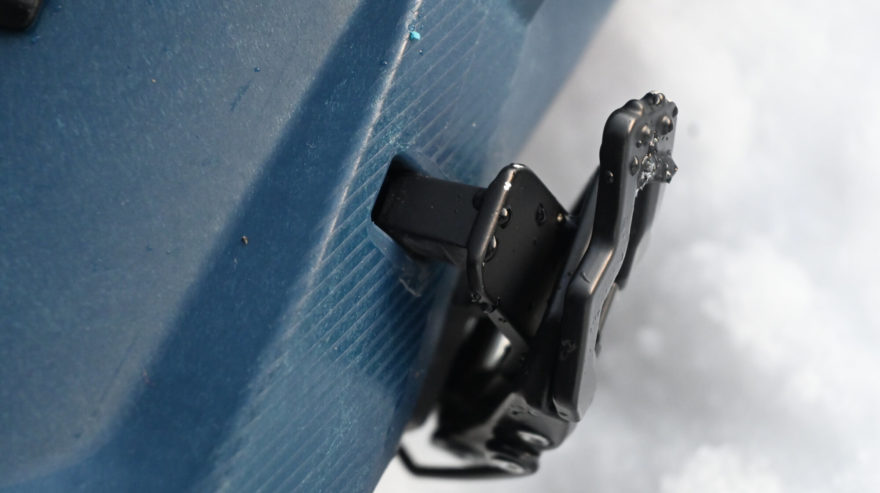 Detail fixace komínu skeletu bot Dynafit TLT X