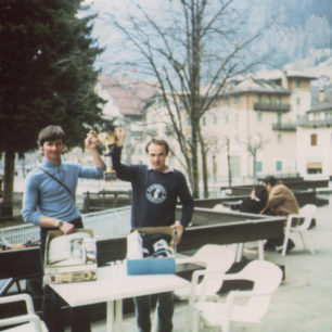 Vítězové Rally Marsalia 1987 Vladimír Erlebach (vlevo) a Pavel Jirsa