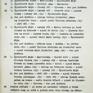Návrhy túr v Krkonoších vypracoval v r. 1985 Vladimír Erlebach