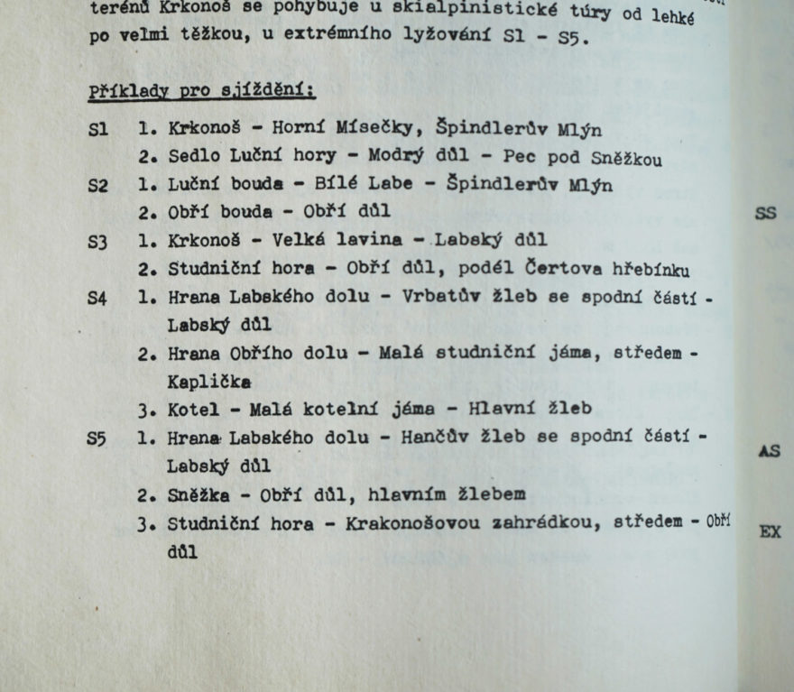 Návrhy túr v Krkonoších vypracoval v r. 1985 Vladimír Erlebach