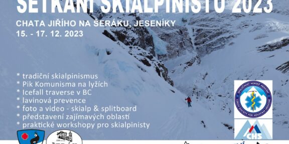 Pozvánka na Setkání skialpinistů 2023 na Chatě Jiřího na Šeráku v Jeseníkách