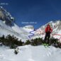 Žleb (1912 m) – na skialpech do sedla mezi vrcholy Zelenjak a Palec v Karavankách