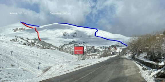 Čeripašina (2462 m) a Antena (2531 m) – skialpinistický okruh nad lyžařským střediskem Popova Šapka