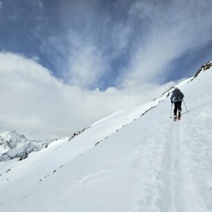 Parádní oblačnost při výstupu na Mittagskogel
