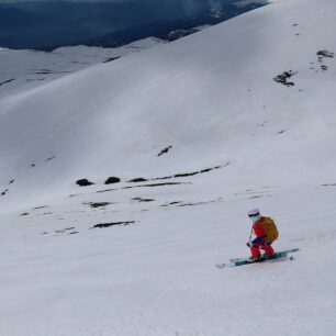 Sjezd po volných pláních bez jediné stopy