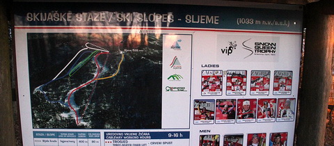 Místo ski centaru Sljeme Advent u Zagrebu
