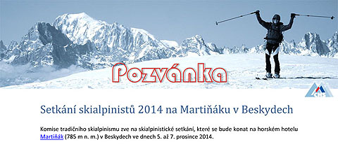 Pozvánka na Setkání skialpinistů v Beskydech 5.-7. 12. 2014