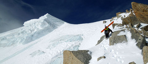 Strmá skialpová lahůdka &#8211; Gervasutti kuloár na Mt. Blanc du Tacul