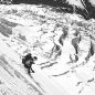 Aktivní lavinový test &#8211; seříznutí svahu lyžemi