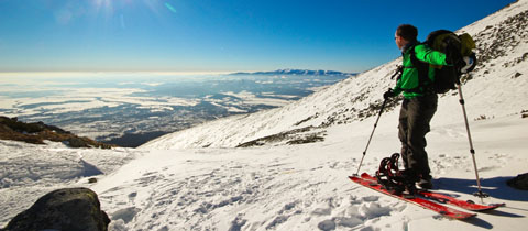 Se splitboardem na Končisté (2538 m) ve Vysokých Tatrách
