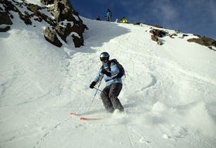 Prosincové lyžování mimo sjezdovky v Kaunertalu