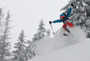 Prašanování v Krkonoších na začátku ledna 2017