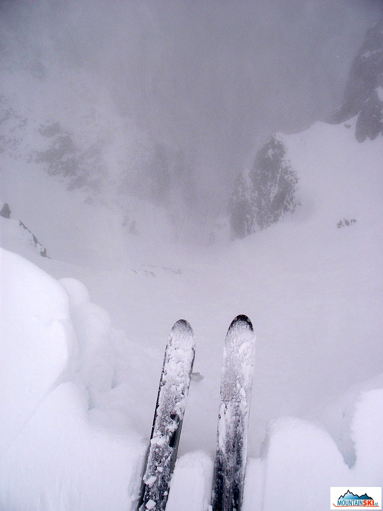 Začiatok zjazdu 4ky z preveja
