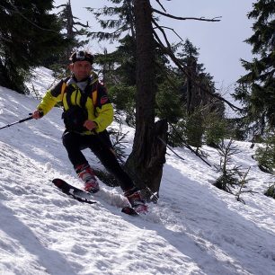 Dobrých telemarkových oblouků jsem dal jen pár, většinou jsem jel téměř klasicky