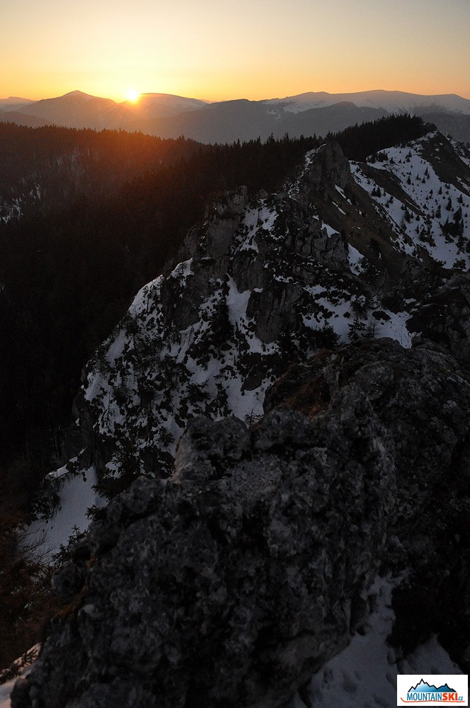 Východ slnka z Ostrej 