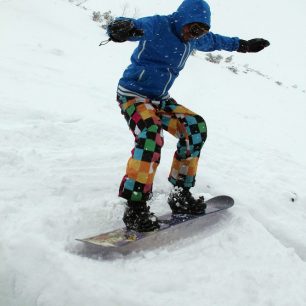 Klouzavý blok jsme dělali se snowboardem, je potřeba něky zapomenout na lyže 