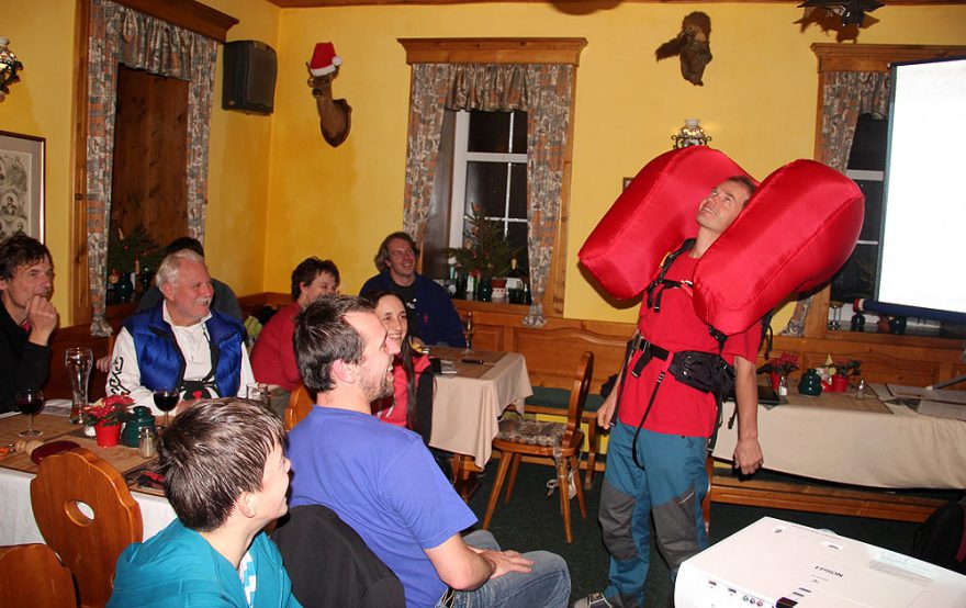 Ukázkové odpálení lavinového batohu Snowpulse Lifebag