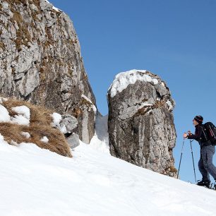 Pod slovenskými skalami s lavinovým batohem Snowpulse R.A.S.