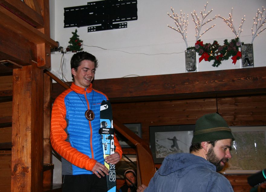 Vyhlášení výsledků prvního závodu Českého poháru ve skialpinismu - David Novák