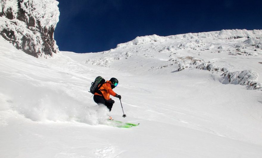 Adam ve střední části sjezdu z Asahidake