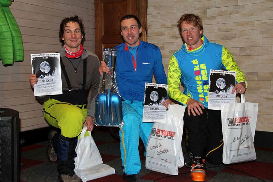 Vítězové kategorie mužů - Telemarková noc Špindl 2016