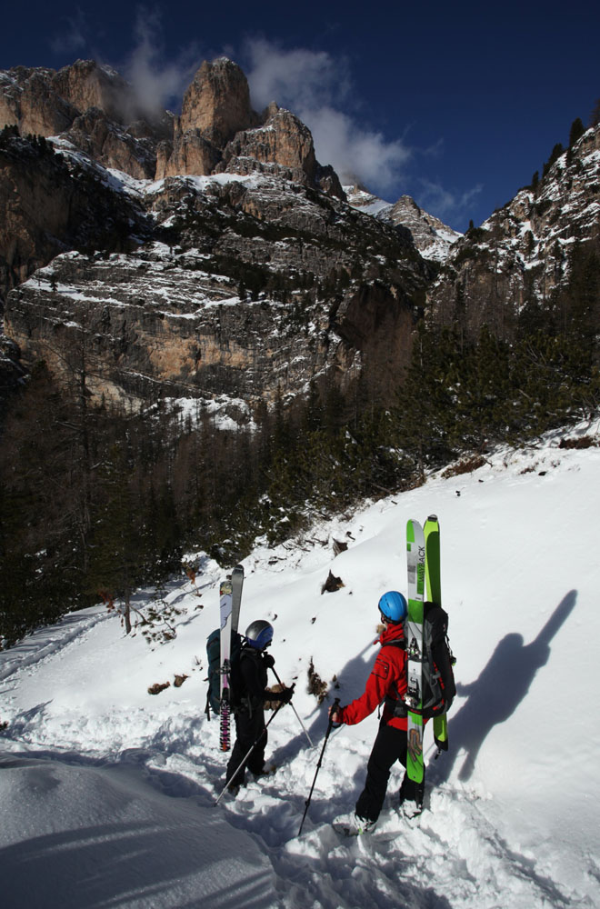 Sestup zpět na Capana Alpina