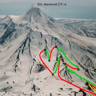 Mapka závod Individual ISMF 2016 Kamchatka- Avačinskaja