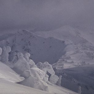 Snow ghosts pod Mt. MacKenzie - Revelstoke ski area